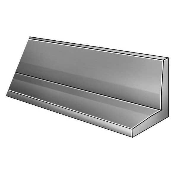 Dark Gray PVC Type 1 Angle Stock, 120 in L, 0.187 in T, 7,450 psi, Smooth