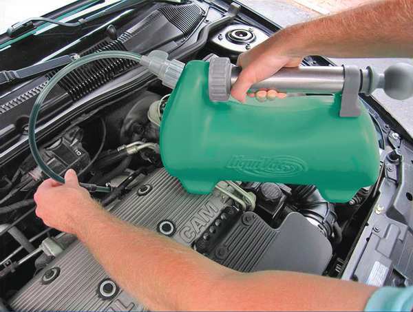 Portable Oil Changing Unit, Teal Green