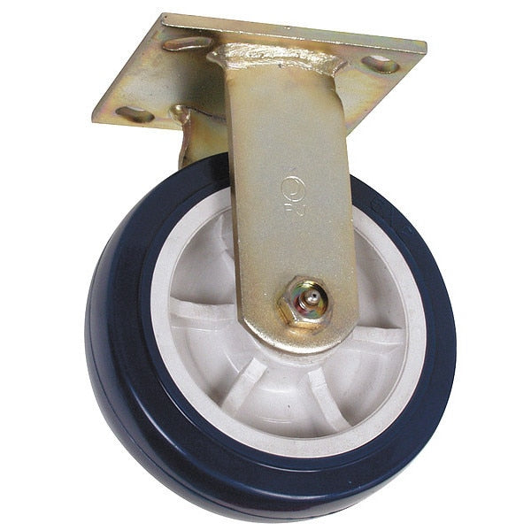 Rgd Plate Caster, Poly, 5 in, 750 lb, 95 Shr
