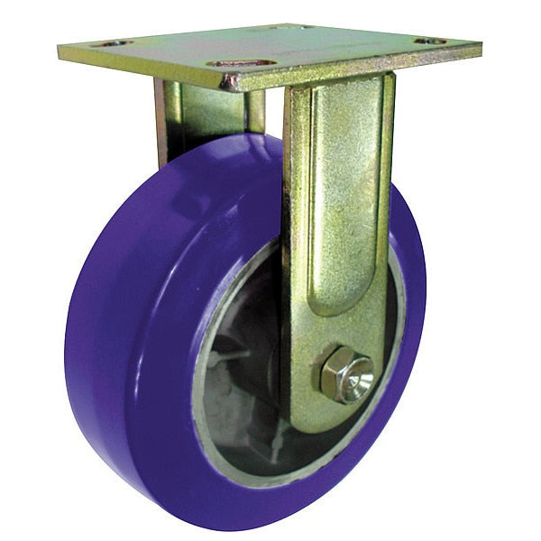 Rgd Plate Caster, Polyurthan, 4 in., 750 lb