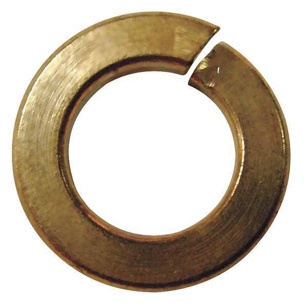Split Lock Washer, Fits Bolt Size #6 Silicon Bronze, Plain Finish, 100 PK