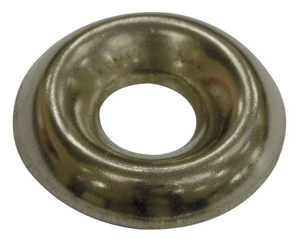 Countersunk Washer, Fits Bolt Size #10 Stainless Steel, Plain Finish, 100 PK