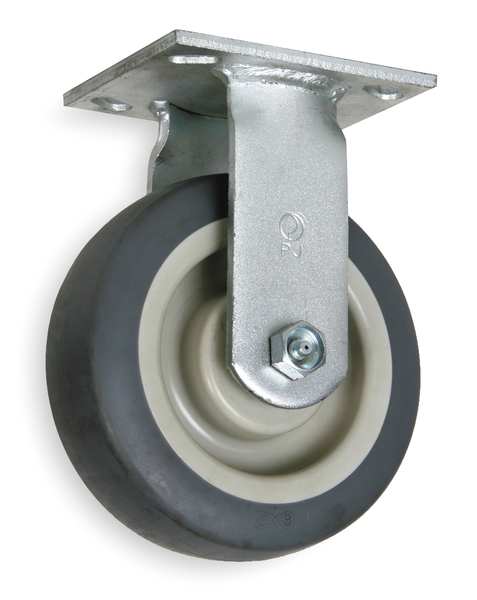 Rgd Plat Castr, Therm Rubbr, 6 in., 450 lb.