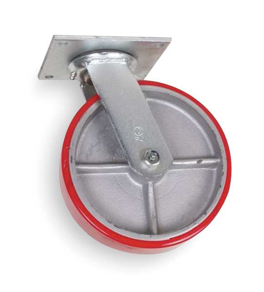 Swivl Plate Castr, Poly, 5 in., 1050 lb.