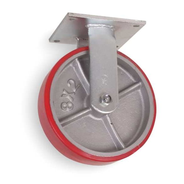 Rgd Plat Castr, Polyurthan, 8 in, 1200 lb, D