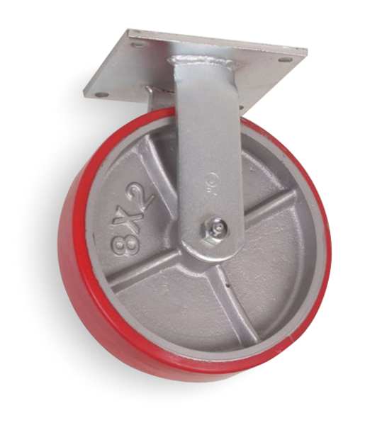 Rigid Plate Castr, Poly, 5 in., 1050 lb., Rd