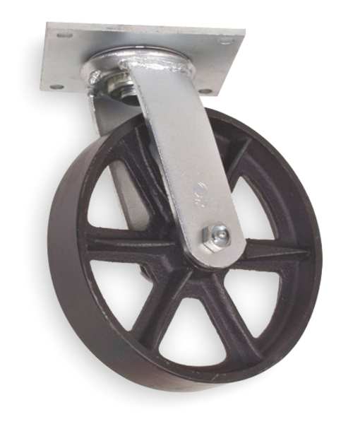 Swivl Plate Castr, Cast Iron, 5 in, 1200 lb