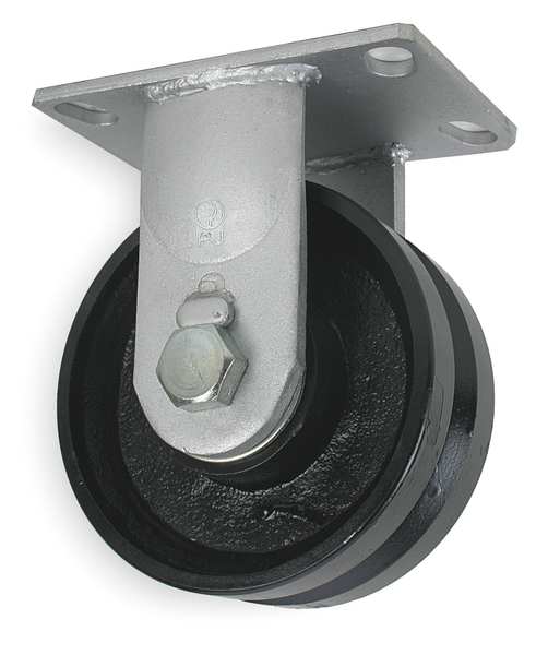 V-Groove Rgd Cstr, Cst Irn, 8 in., 2000 lb.