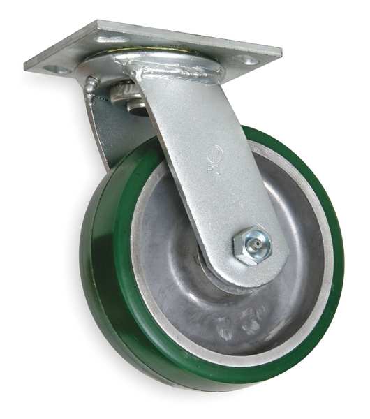 Swivel Plate Castr, Polyrthan, 4 in, 700 lb