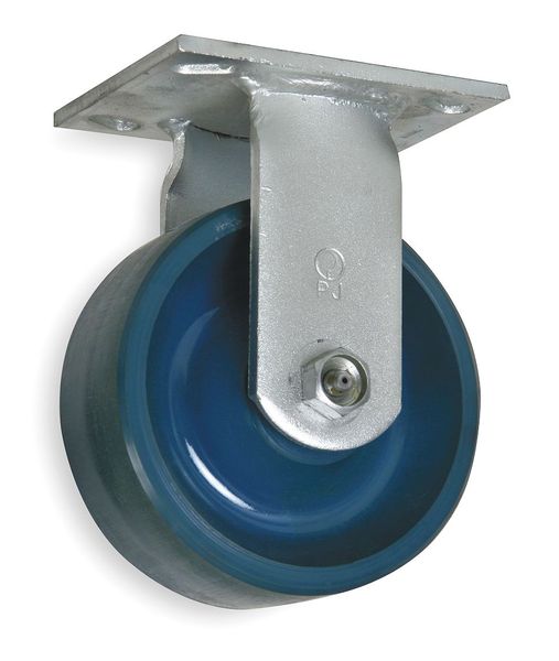 Rigid Plate Caster, Polye, 4 in., 1000 lb.