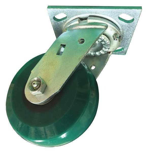 Swivel Plate Caster, Polyurethane, 5 in, 1000 lb