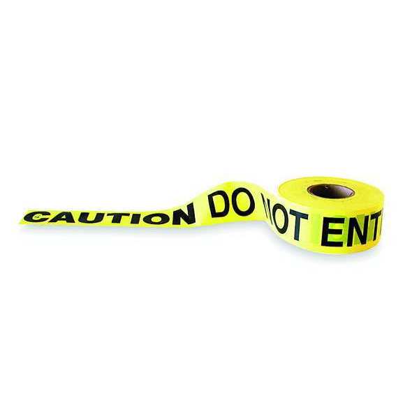 Barricade Tape, Yellow/Black, 1000ft x 3In