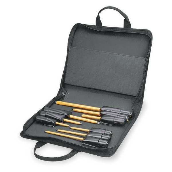 Screwdriver Set, 1000V Insulated Slotted and Phillips, 9-Piece