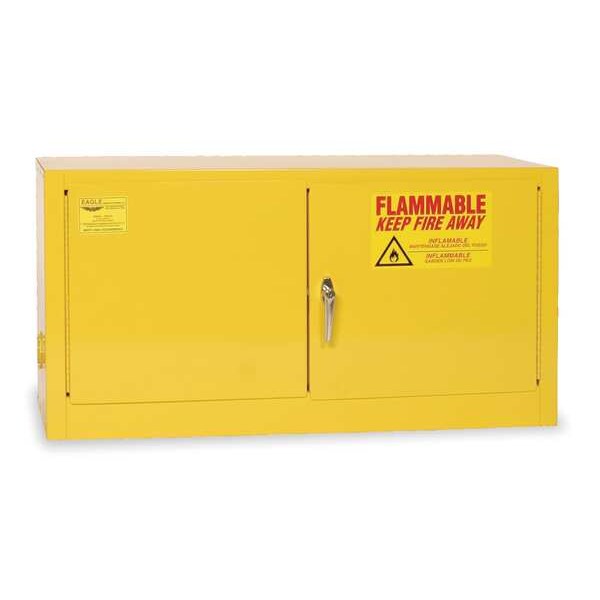 Flammable Safety Cabinet, 15 gal., Yellow