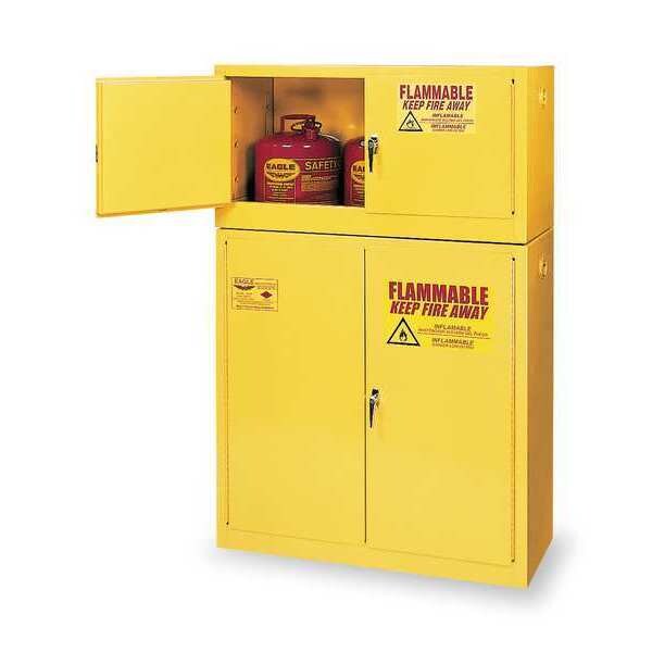 Flammable Safety Cabinet, 15 gal., Yellow