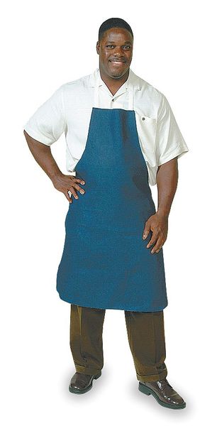Bib Apron, Navy Blue, 36 In. L