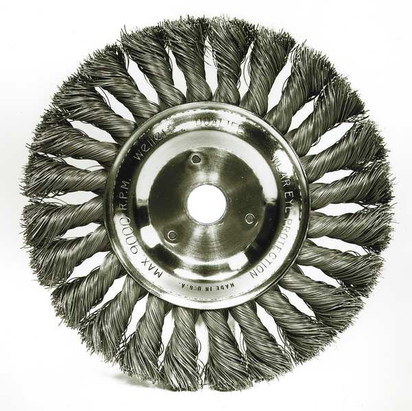 Twist Wire Wheel Wire Brush, Arbor, 8