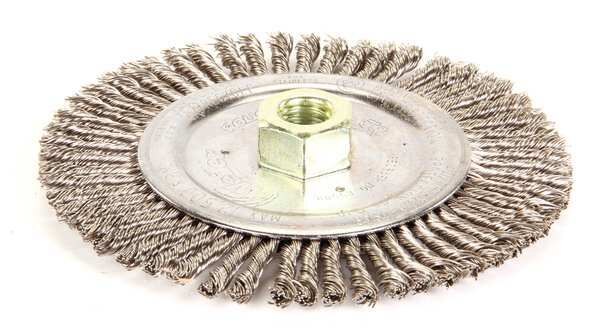 Twist Wire Wheel Wire Brush, Threaded Arbor