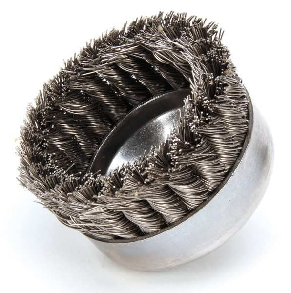 Knot Wire Cup Wire Brush, Arbor, 0.023