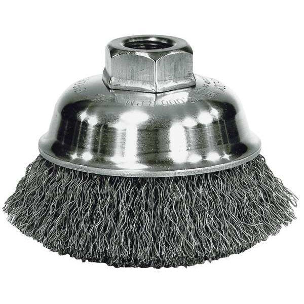 Crimped Wire Cup Wire Brush, 3-1/2