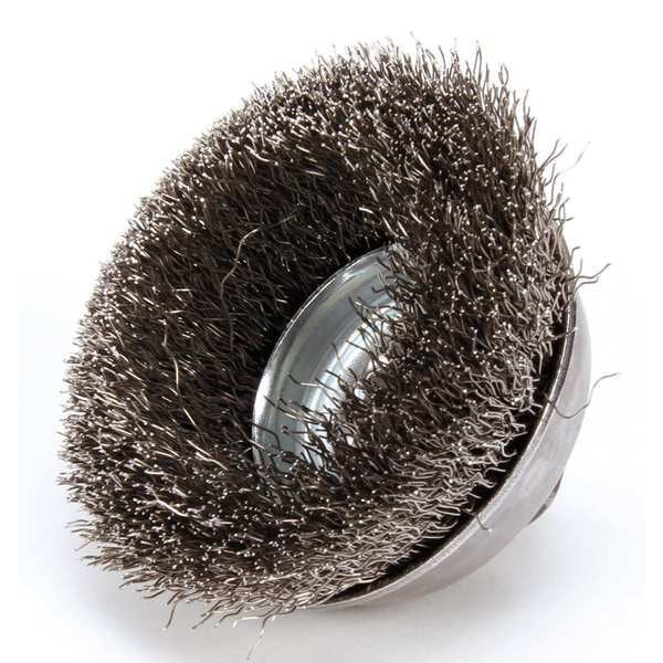 Crimped Wire Cup Wire Brush, 3-1/2