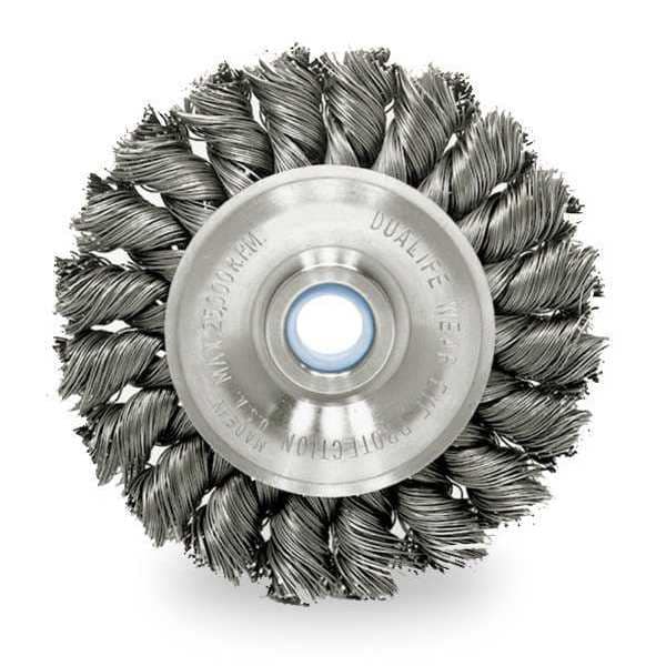 Knot Wire Cup Wire Brush, Threaded Arbor