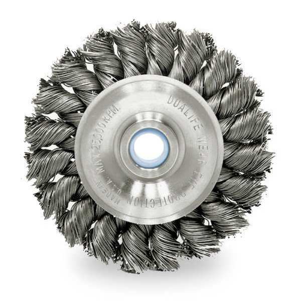Knot Wire Wheel Wire Brush, Threaded Arbor