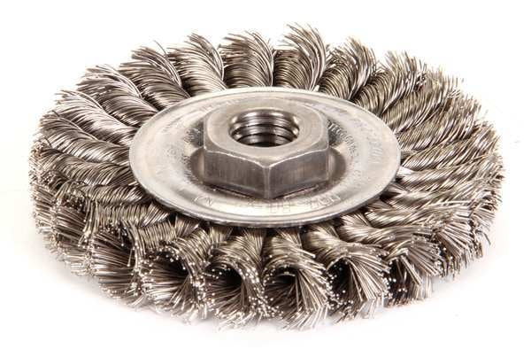 Knot Wire Wheel Wire Brush, Threaded Arbor