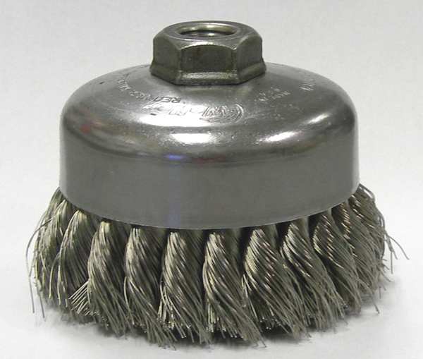 Knot Wire Cup Wire Brush, Arbor, 0.023