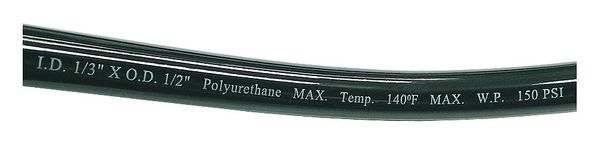 Tubing, 1/3In, IDx1/2 In OD, 100 Ft, Black