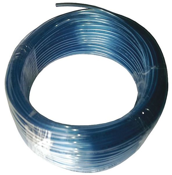 Tubing, 2.5 IDx4mm OD, 100 Ft, Clear Blue
