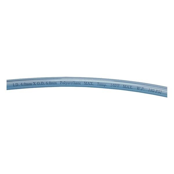 Tubing, 4mm ID x 6mm OD, 250 Ft, Clear Blue