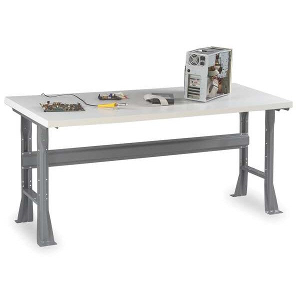 Workbench, Laminate, 60 in W, 33 1/2 in Height, 1,900 lb, Flared