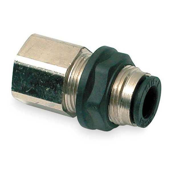Female Bulkhead Connector, 1/4In OD, PK10
