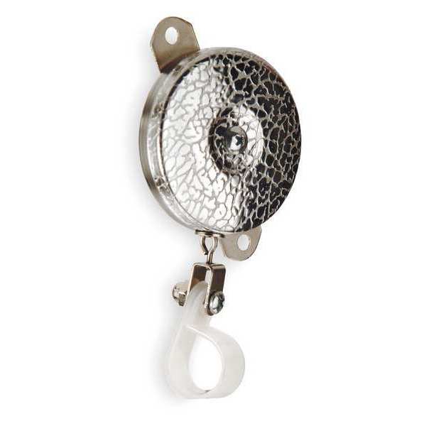 Retractable Tether, Plastic Clamp Ring Type, Chrome