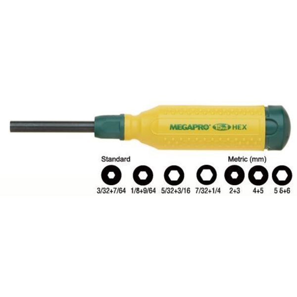 Hex Bit 8 1/2 in, Drive Size: 1/4 in , Num. of pieces:8