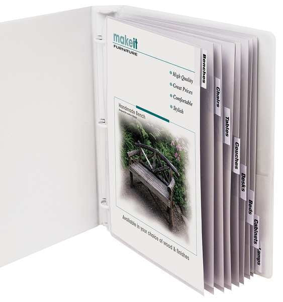 Sheet Protector Set, 8 Tab, Clear, PK8