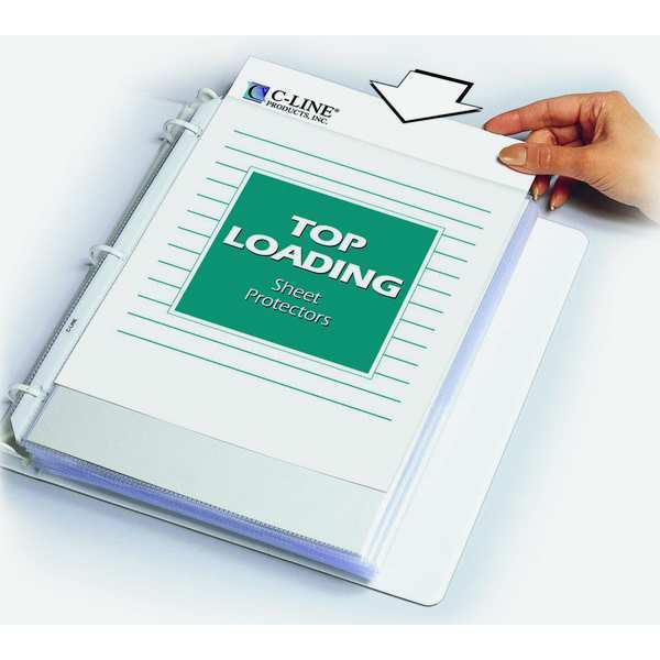 Sheet Protector, Clear Poly, PK50