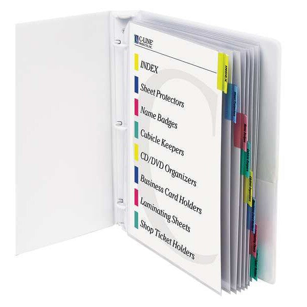 Sheet Protector Set, 8 Tab, Multicolor, PK8