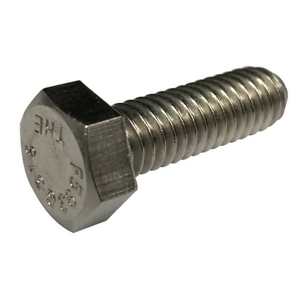 #10-32 x 3/8 in Hex Hex Machine Screw, Plain 18-8 Stainless Steel, 100 PK