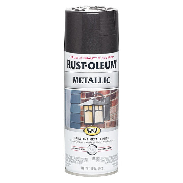 Metallic Spray Paint, Black Night, Metallic, 11 oz