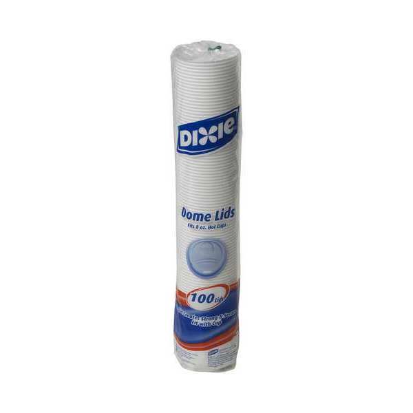 Lid for 8 oz. Hot Cup, Dome, Sip Through, White, Pk1000