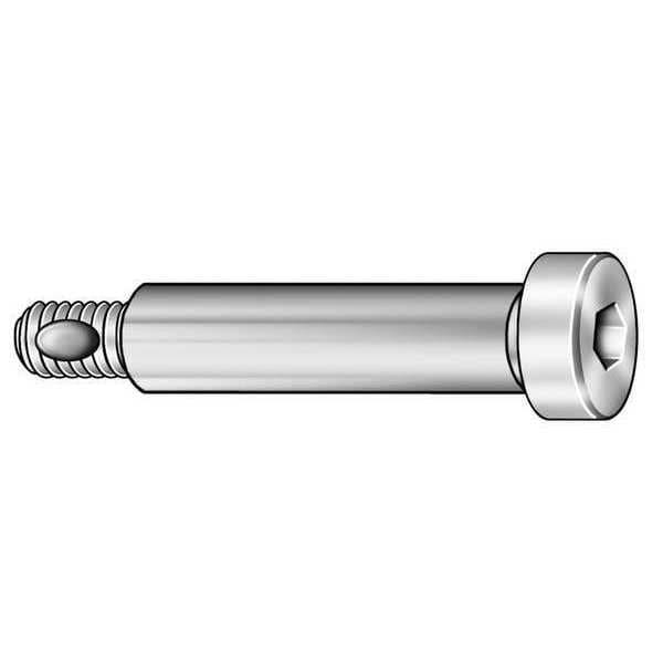 Self-Locking Shoulder Screws, M6-1.00 Thr Sz, 11 mm Thr Lg, 25 mm Shoulder Lg, Alloy Steel, 5 PK