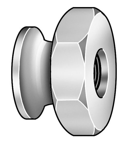 Thumb Nut, #10-24, Gr 18-8, SS, Passivtd, PK5