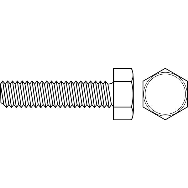 #6-32 x 1/2 in Hex Hex Machine Screw, Zinc Plated Steel, 100 PK