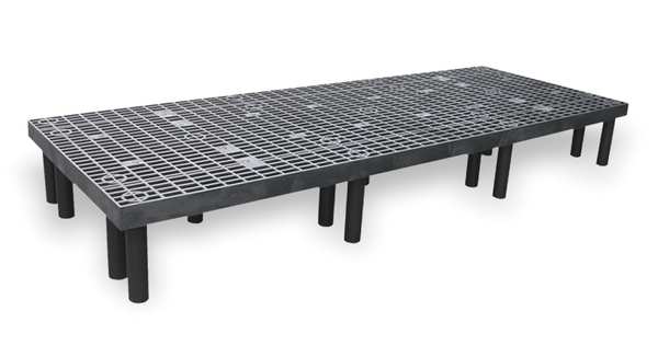 Dunnage Rack, 2000 lb., HDPE, 96 W x 36 D