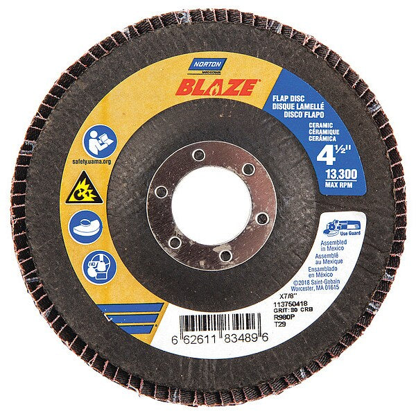 Arbor Mount Flap Disc, 4-1/2in, 80, Medium