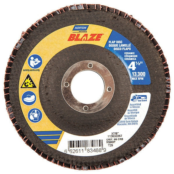 Arbor Mount Flap Disc, 4-1/2in, 60, Med.