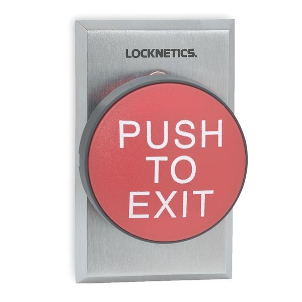 Push to Exit Button, Red, Steel