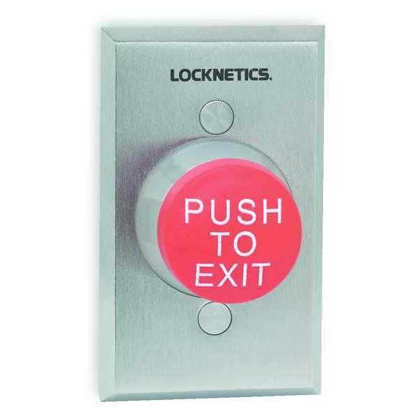 Push to Exit Button, Red, Steel